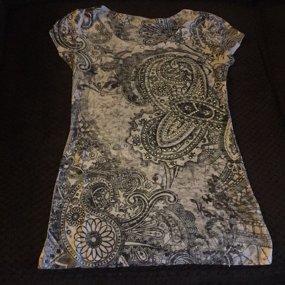 Rhinestone design shirt